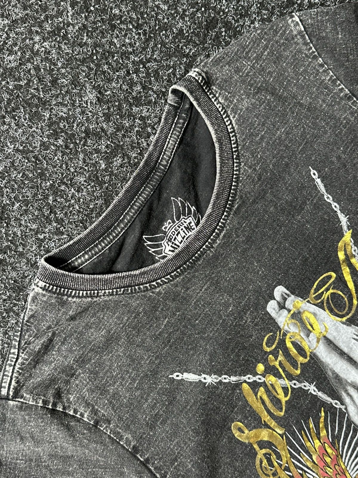 Designer × Ed Hardy 🚨Vintage Ed Hardy STYLE big True Love Logo Women MERSEDES Size M / US 6-8 / IT 42-44 - 4 Thumbnail