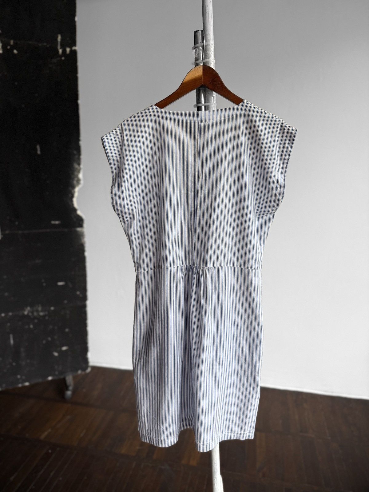 Mads Norgaard Mads Norgaard Womens Striped Sleeveless V-Neck Dress Size L / US 10 / IT 46 - 3 Thumbnail