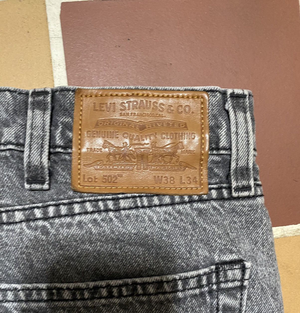 Levi's Vintage Levis 502 destressed designer black denim Size US 38 / EU 54 - 8 Thumbnail