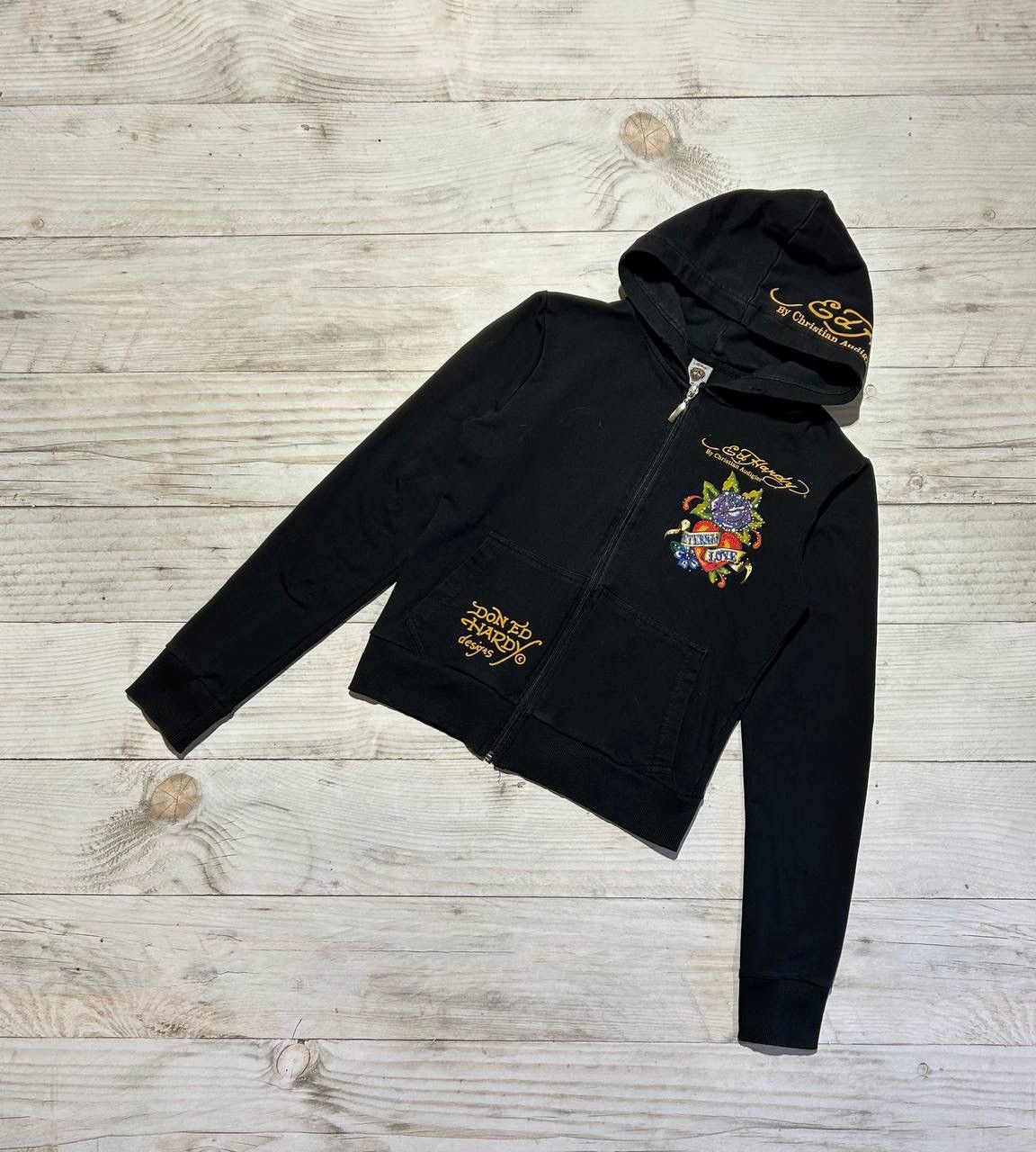 Ed Hardy Vintage Ed Hardy By Christian Audigier Hoodie Y2K Full Zip Size S / US 4 / IT 40 - 5 Thumbnail
