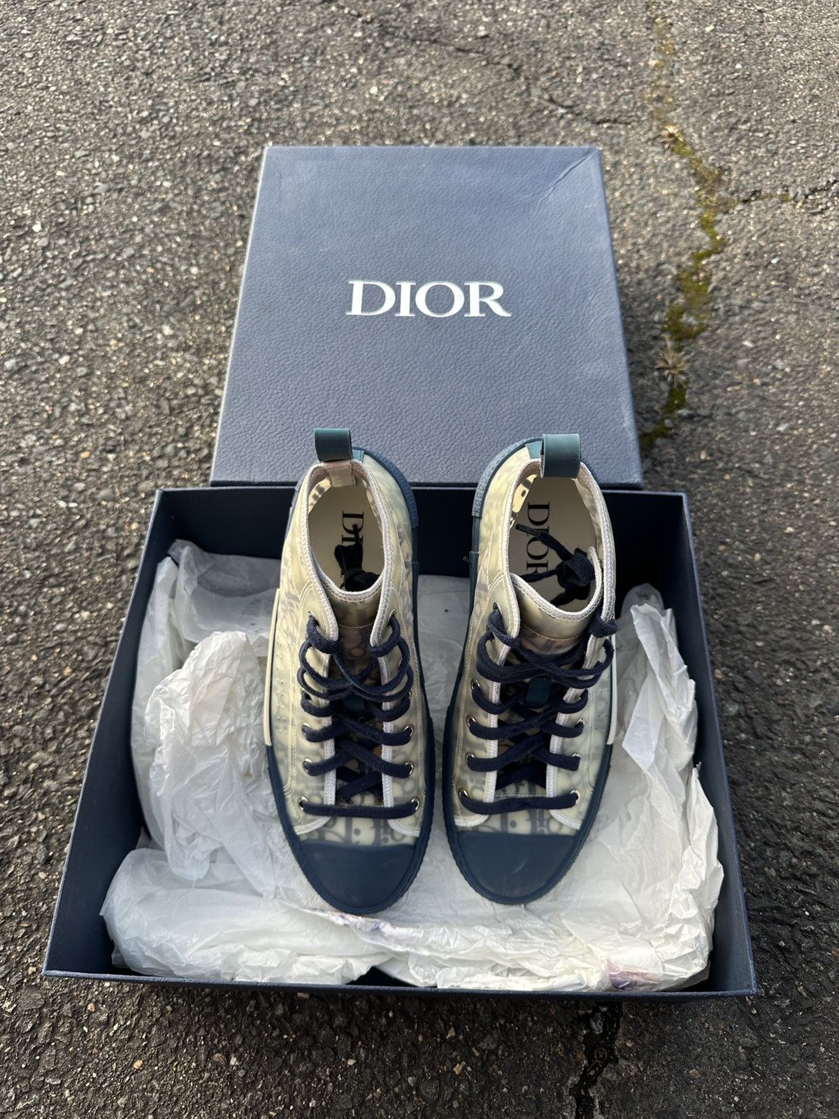 Dior Dior B23 White/Blue Size US 8 / EU 41 - 13 Thumbnail