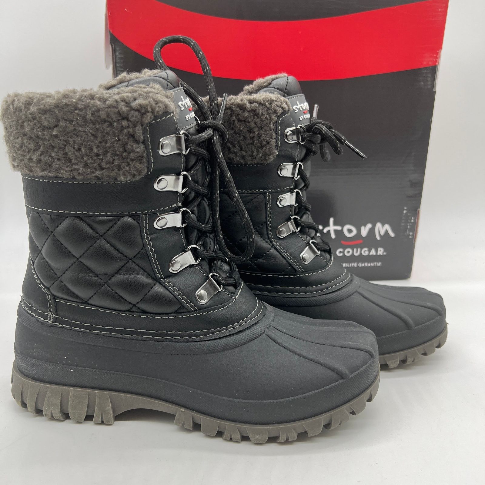 Other Cougar Waterproof Winter Boots Size 6Wide Black Quilt Size US 6 / IT 36 - 5 Thumbnail