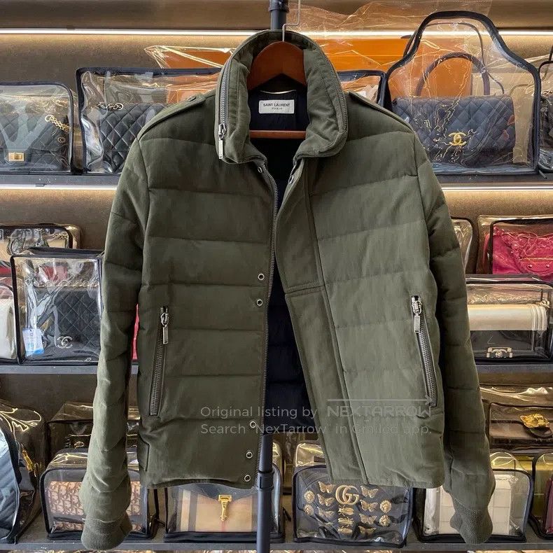 Saint Laurent Paris Green women's goose down jacket