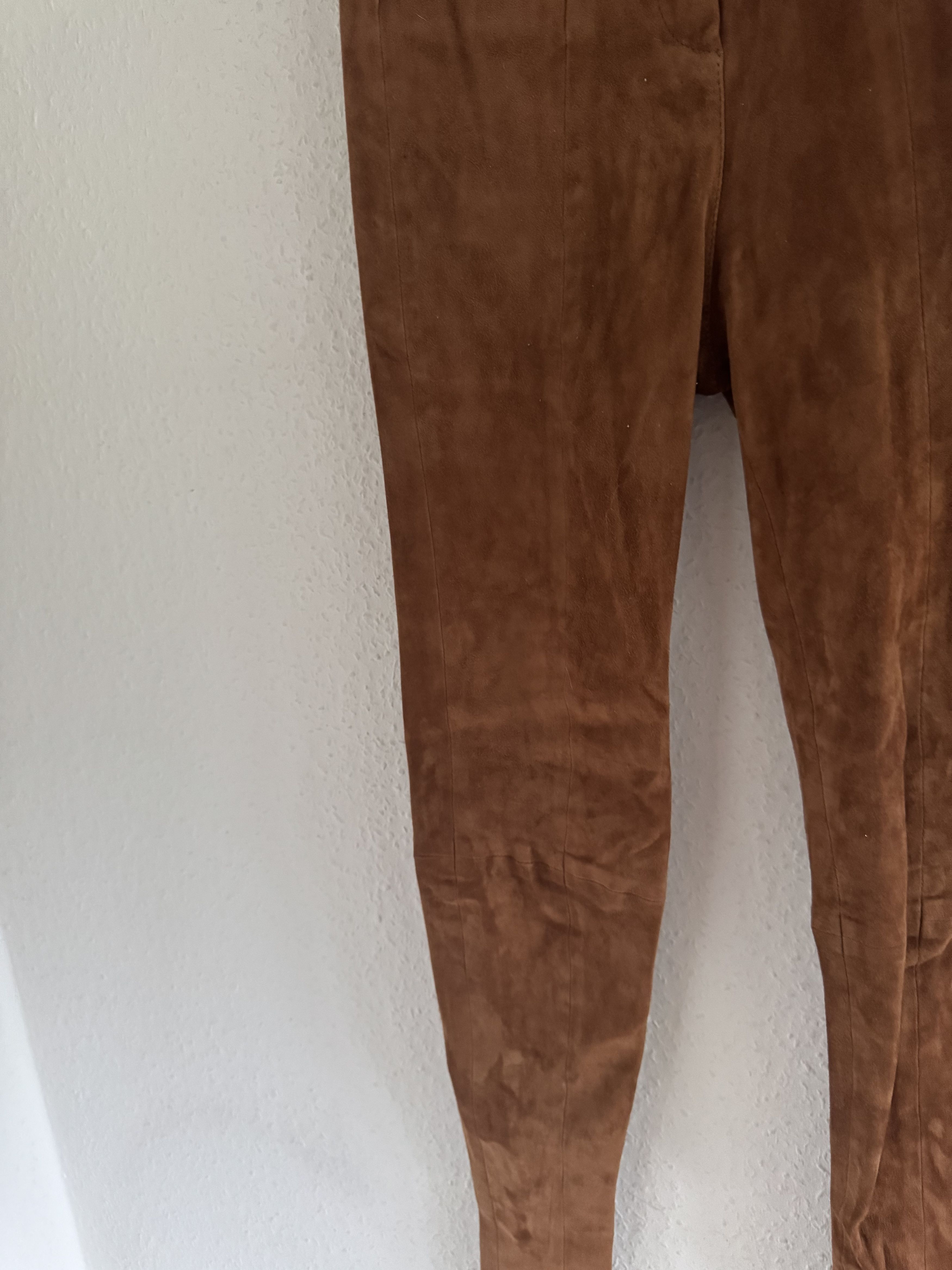 Balmain Suede High-Waist Trousers Size US 26 / EU 42 - 5 Thumbnail
