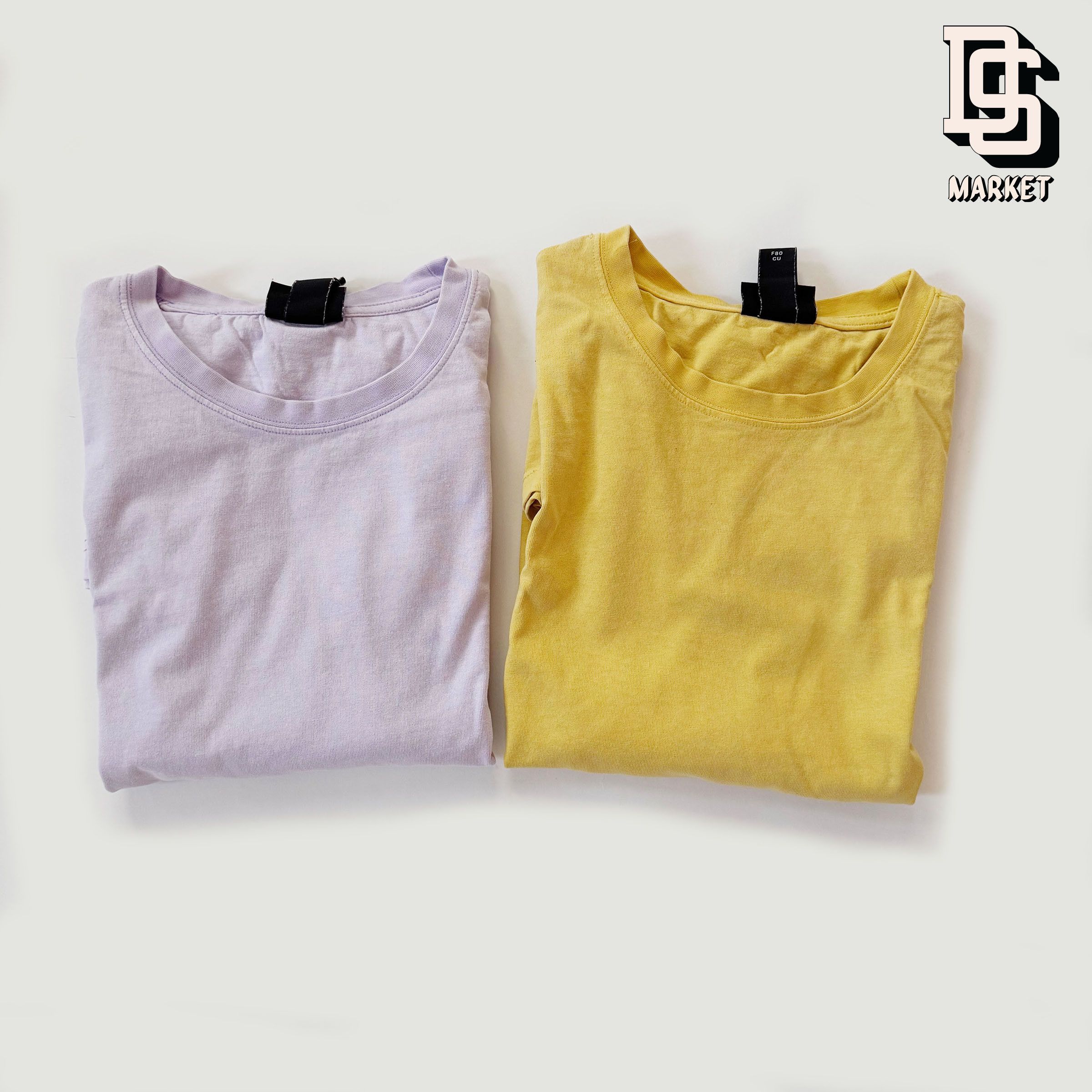 H&M LOT OF TWO H&M BASIC PLAIN TEES YELLOW LILAC PURPLE XL Size US XL / EU 56 / 4 - 1 Thumbnail