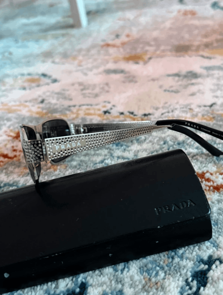 Prada PRADA Sunglasses Titanium SPR Sport Star Wrap Shield Mask Size ONE SIZE - 2 Thumbnail