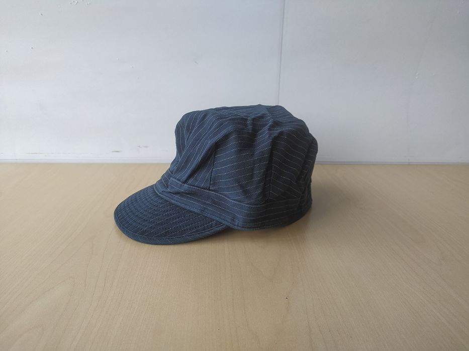 RRL Ralph Lauren Double RL Striped Denim Newsboy Cap Grailed
