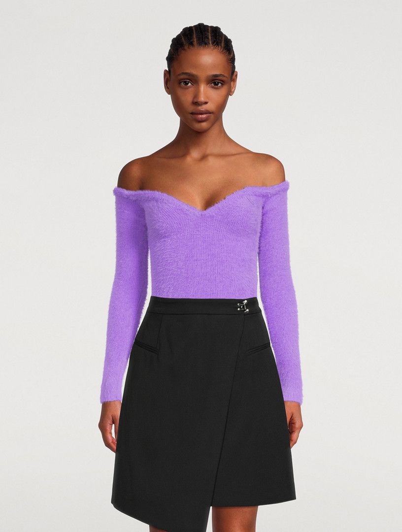 Off-White o1y1225 Sweater in Lilac Size XS / US 0-2 / IT 36-38 - 2 Thumbnail