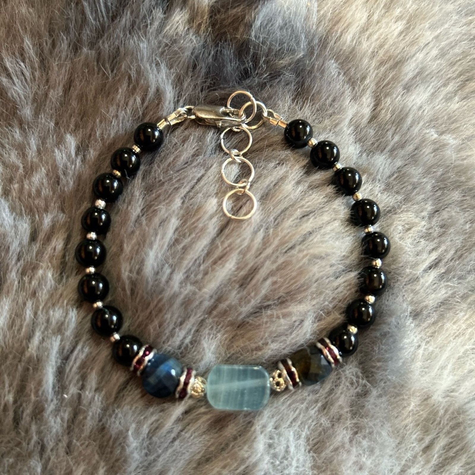 Other Handcrafted genuine calcite sodalite black onyx jewelry set Size ONE SIZE - 4 Thumbnail