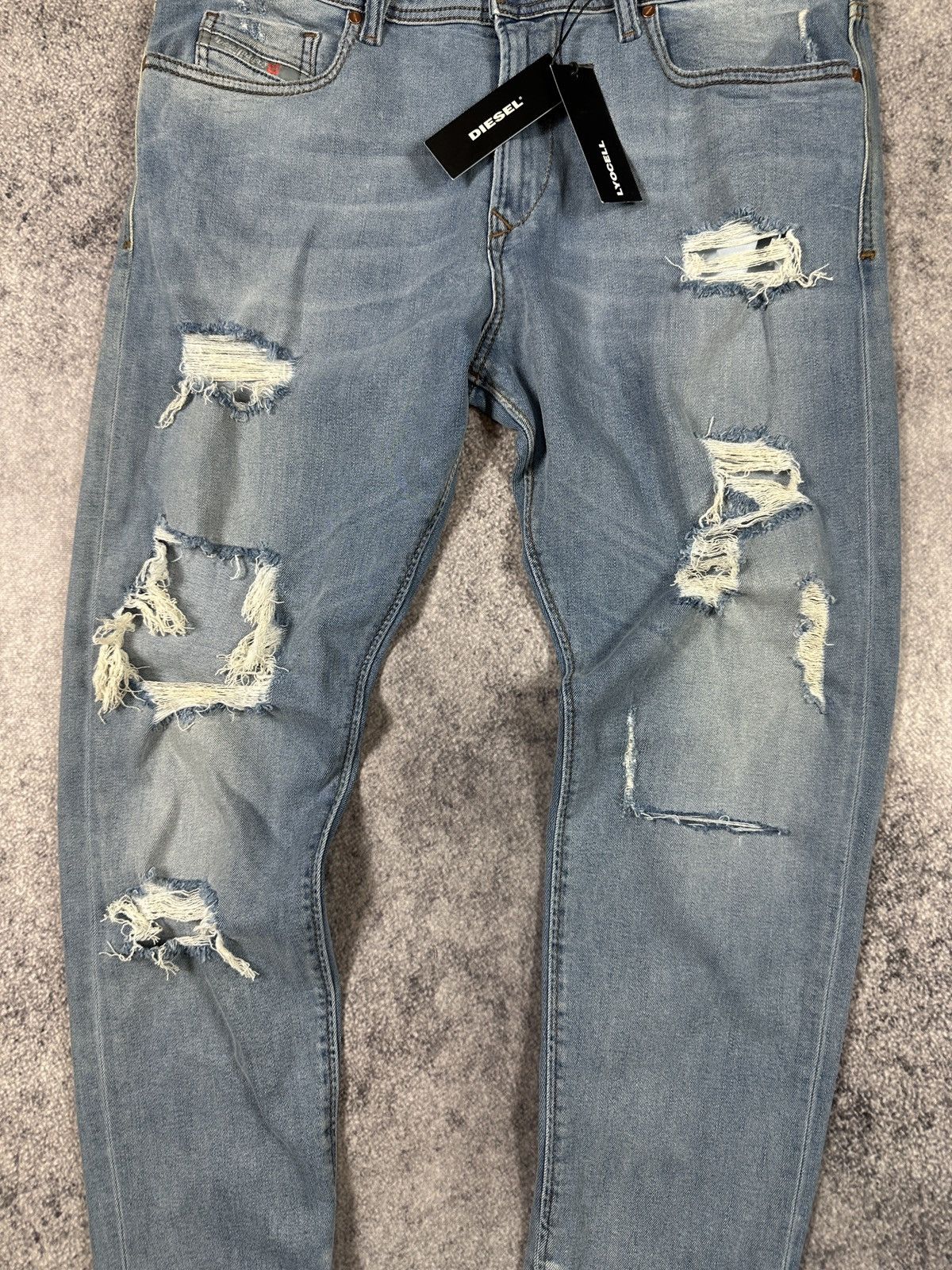 Diesel Vintage Diesel Logo Jeans Very Rare Denim USA Deepzip 33 Y2K Size US 33 - 3 Thumbnail