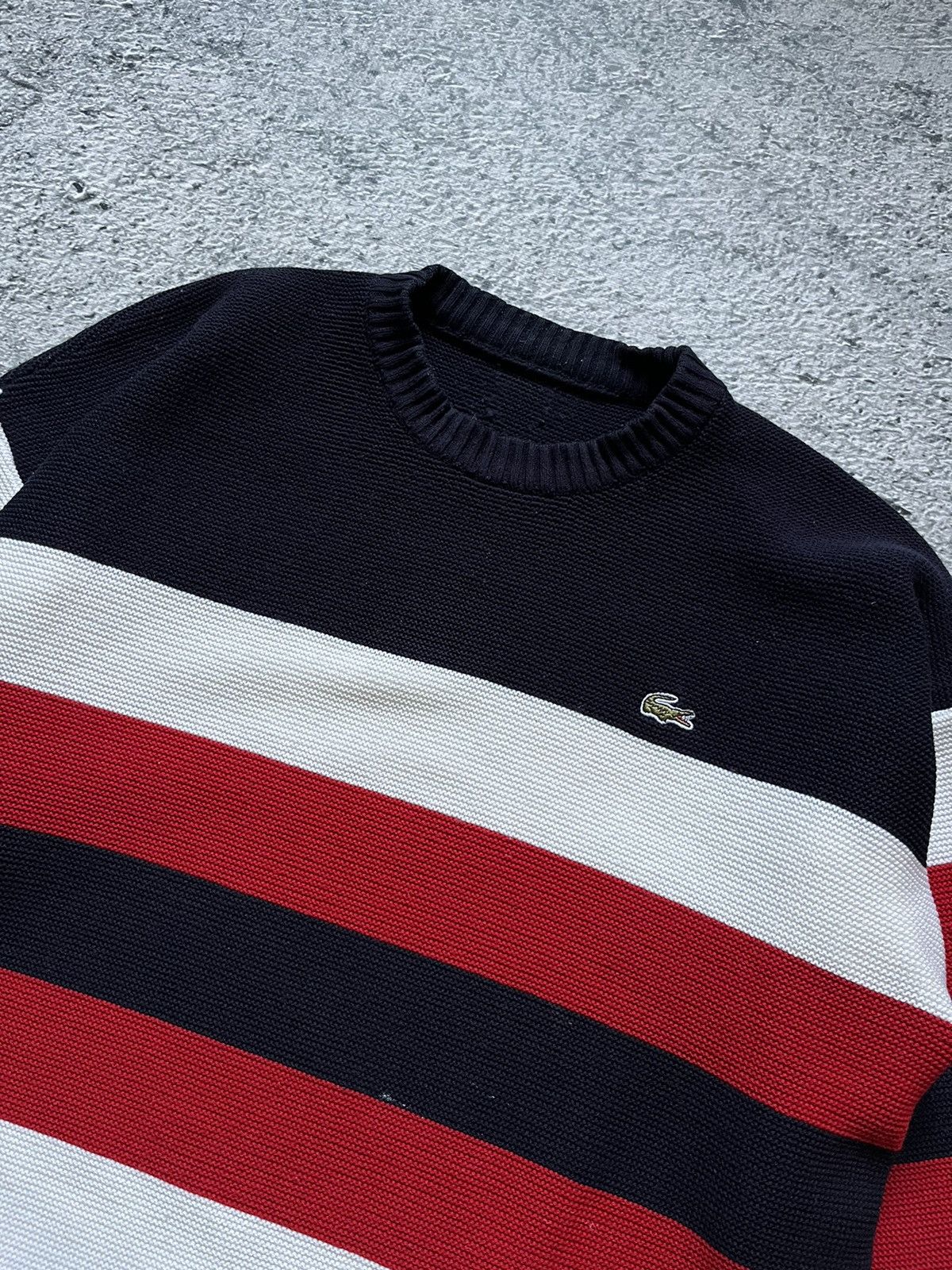 Lacoste × Vintage 90s Lacoste vintage wool knit sweater Size US L / EU 52-54 / 3 - 4 Thumbnail
