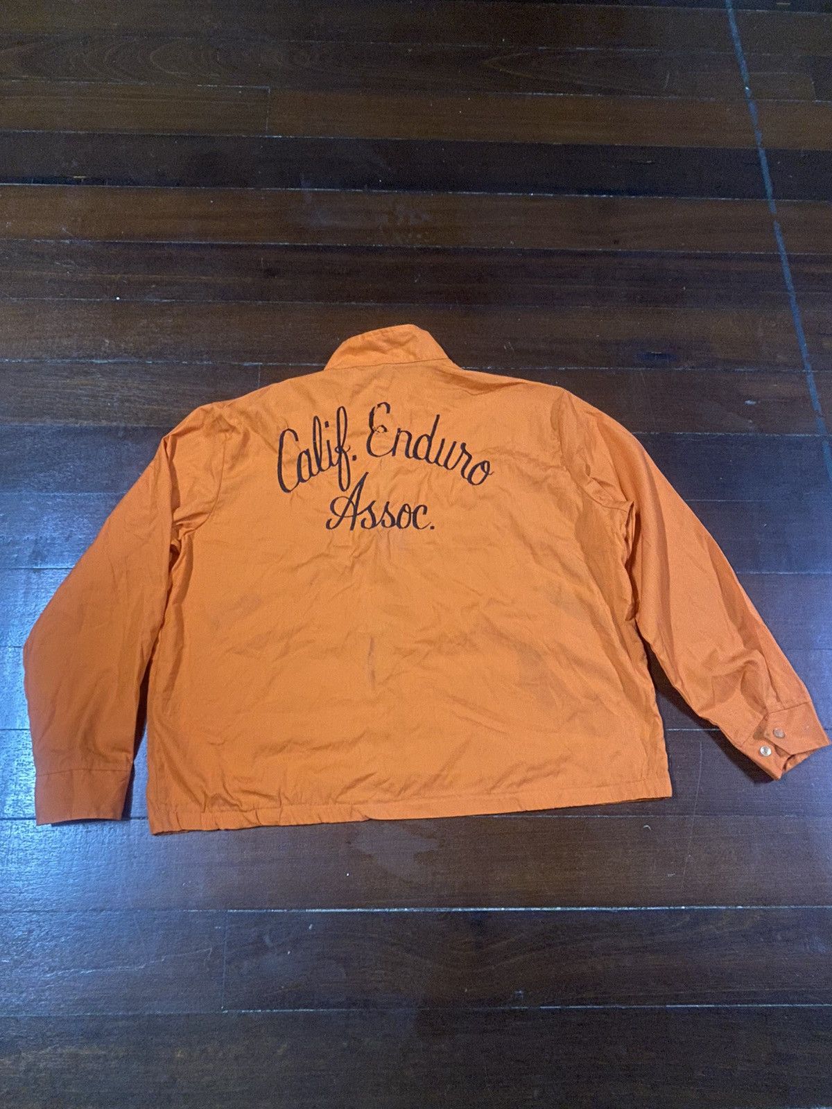 image of Indian Motercycles x Vintage VTG 70's California Enduro Association Light Jacket Cotton in Orange (