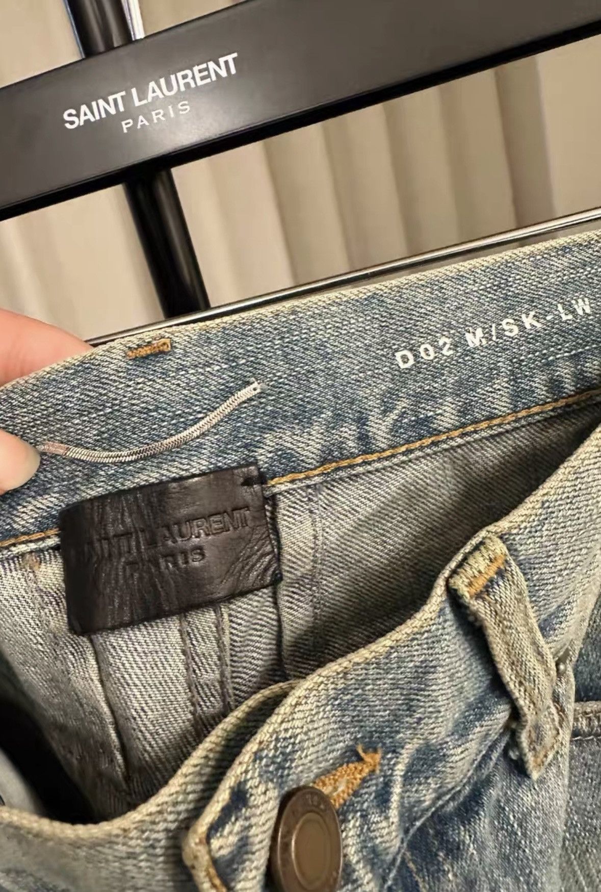Saint Laurent Paris Saint Laurent SLP 2017SS D02 Double Knee Slashed Jeans Size US 29 - 3 Thumbnail