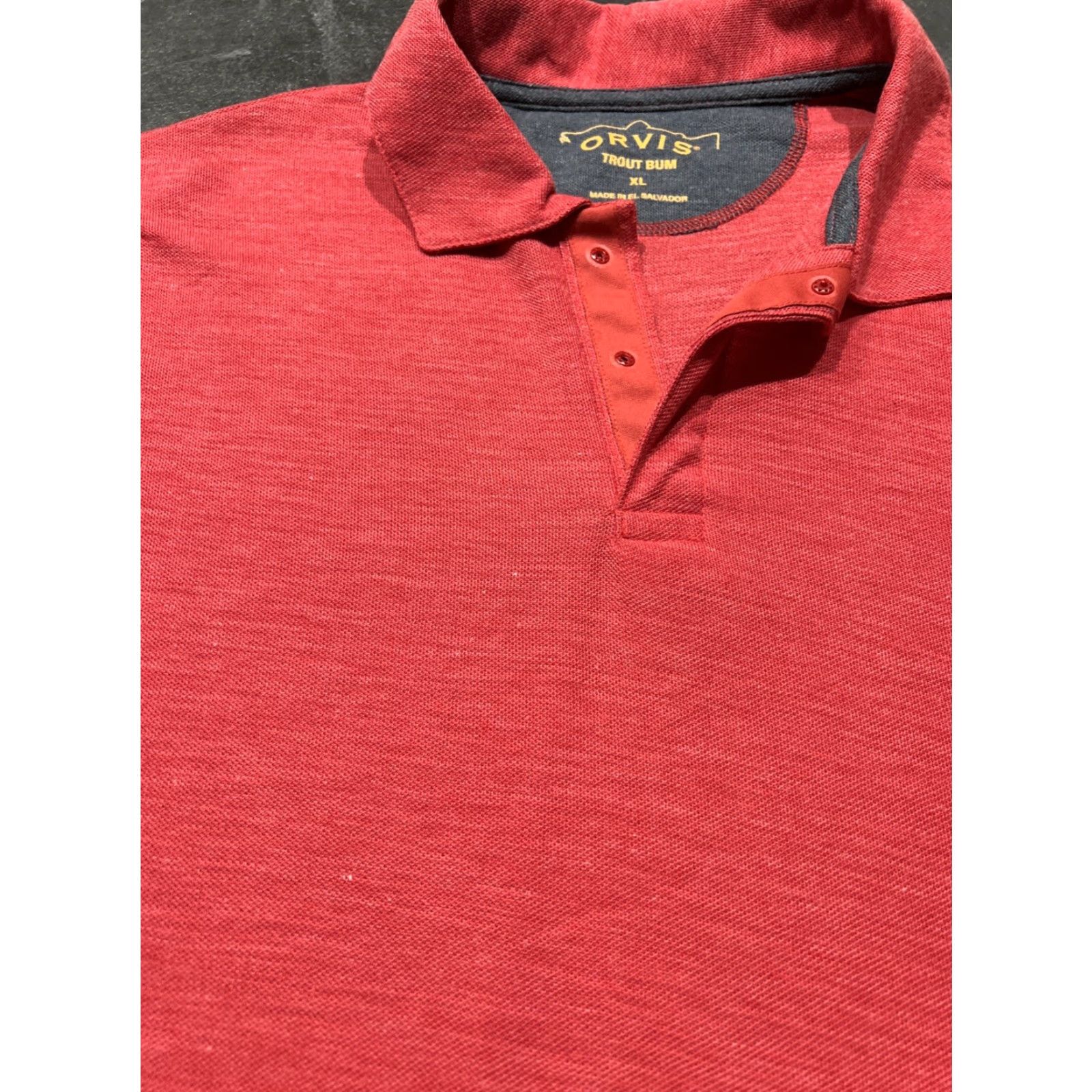 Orvis VINTAGE Orvis Men’s Polo Shirt XL Red Short Sleeve Casual Travel Wicking Snap Polo Size US XL / EU 56 / 4 - 5 Thumbnail