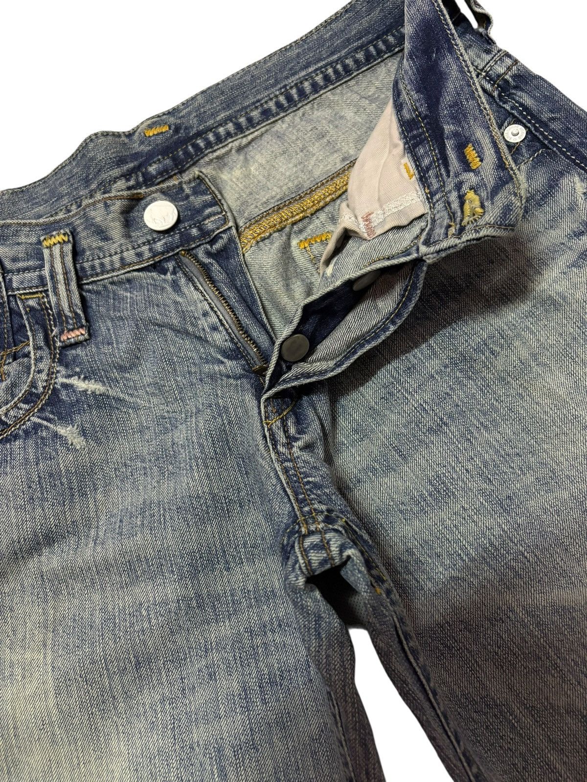 Japanese Brand Vtg Brappers Japan Cropped Distressed Jeans Size 30" / US 8 / IT 44 - 6 Thumbnail