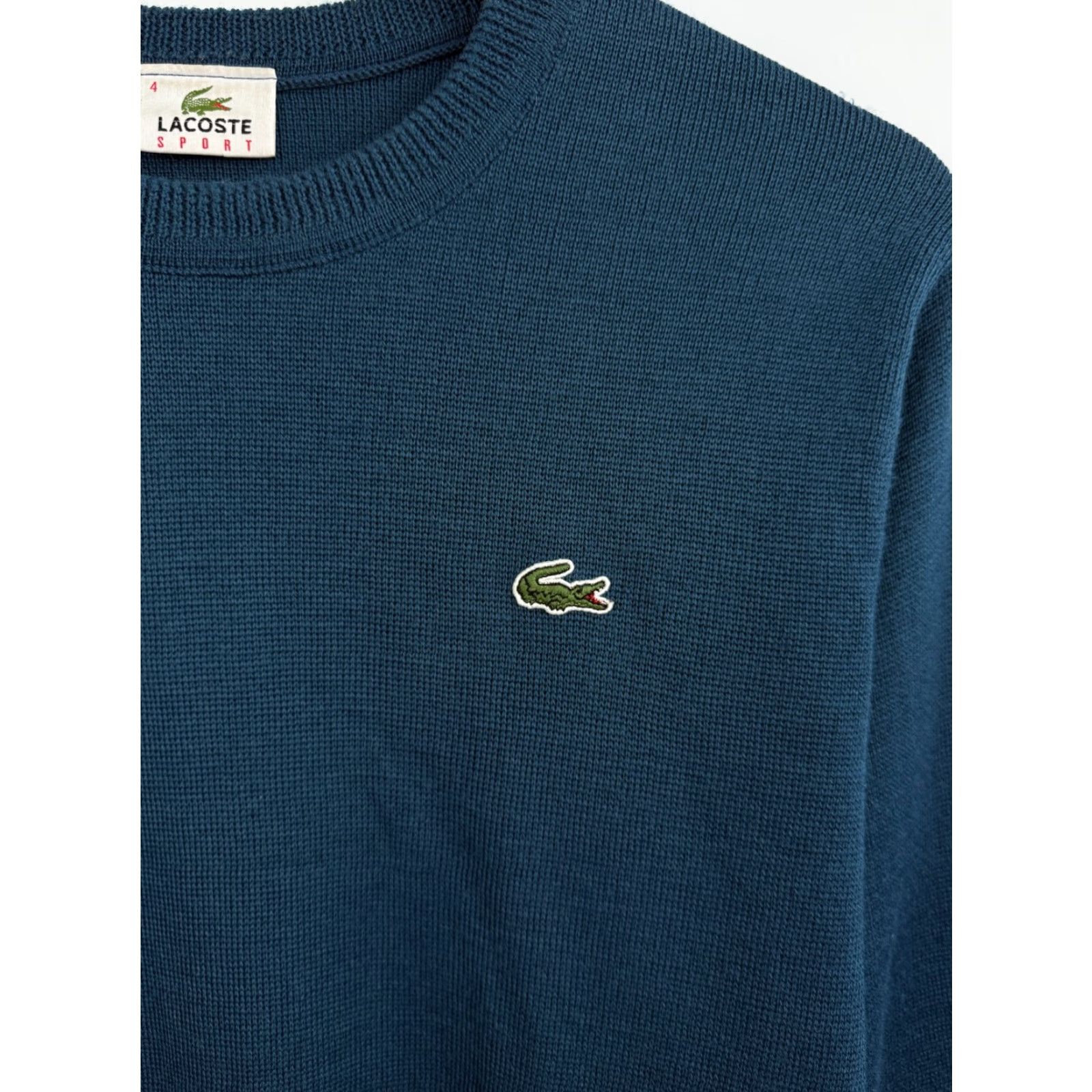 Lacoste VINTAGE Lacoste Wool Sweater Men M Blue 90s France Size US M / EU 48-50 / 2 - 4 Thumbnail