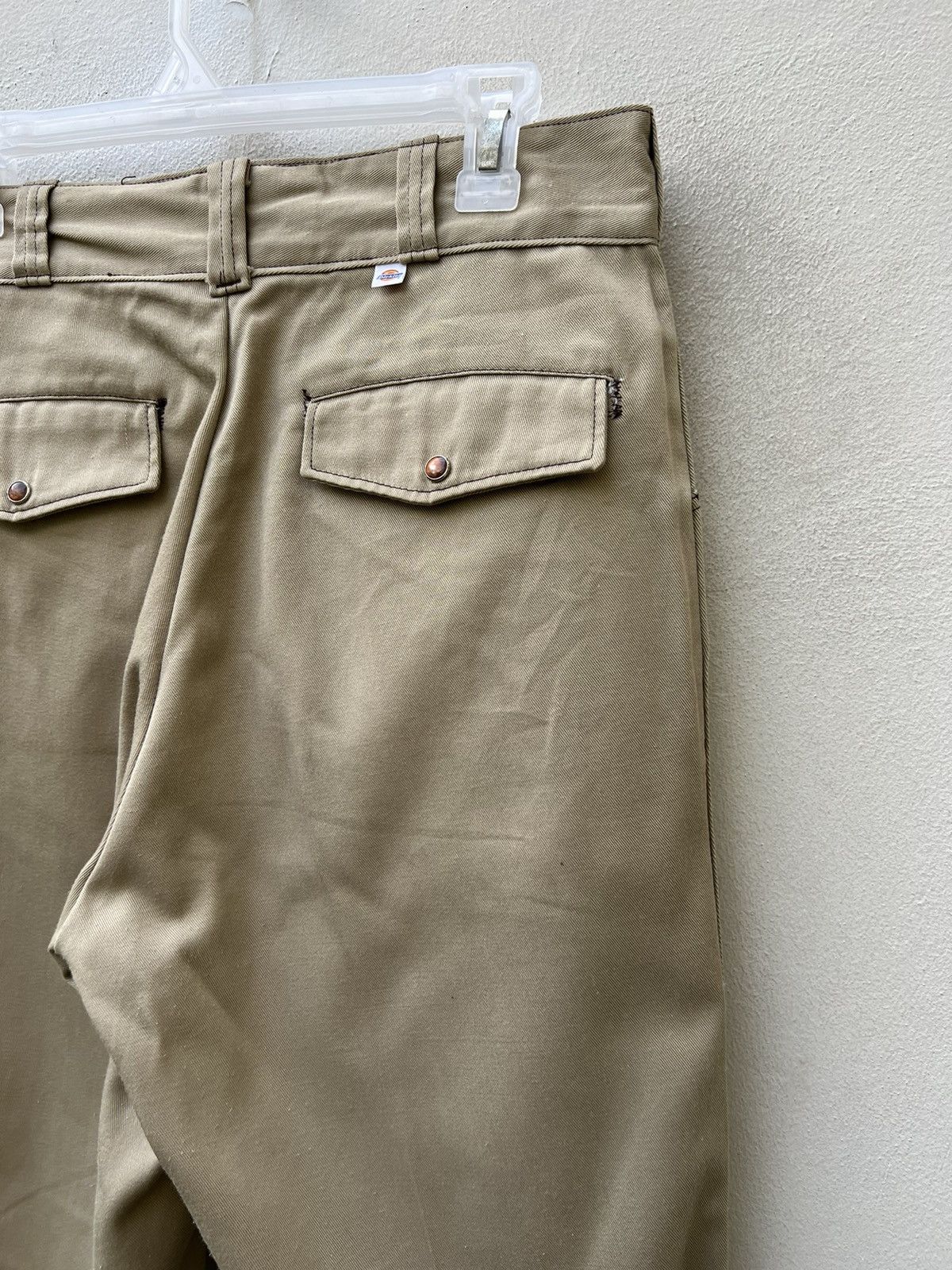 Dickies Vintage 70s TALON Zipper Dickies Flare Khaki Trouser Pant Size US 30 / EU 46 - 19 Thumbnail