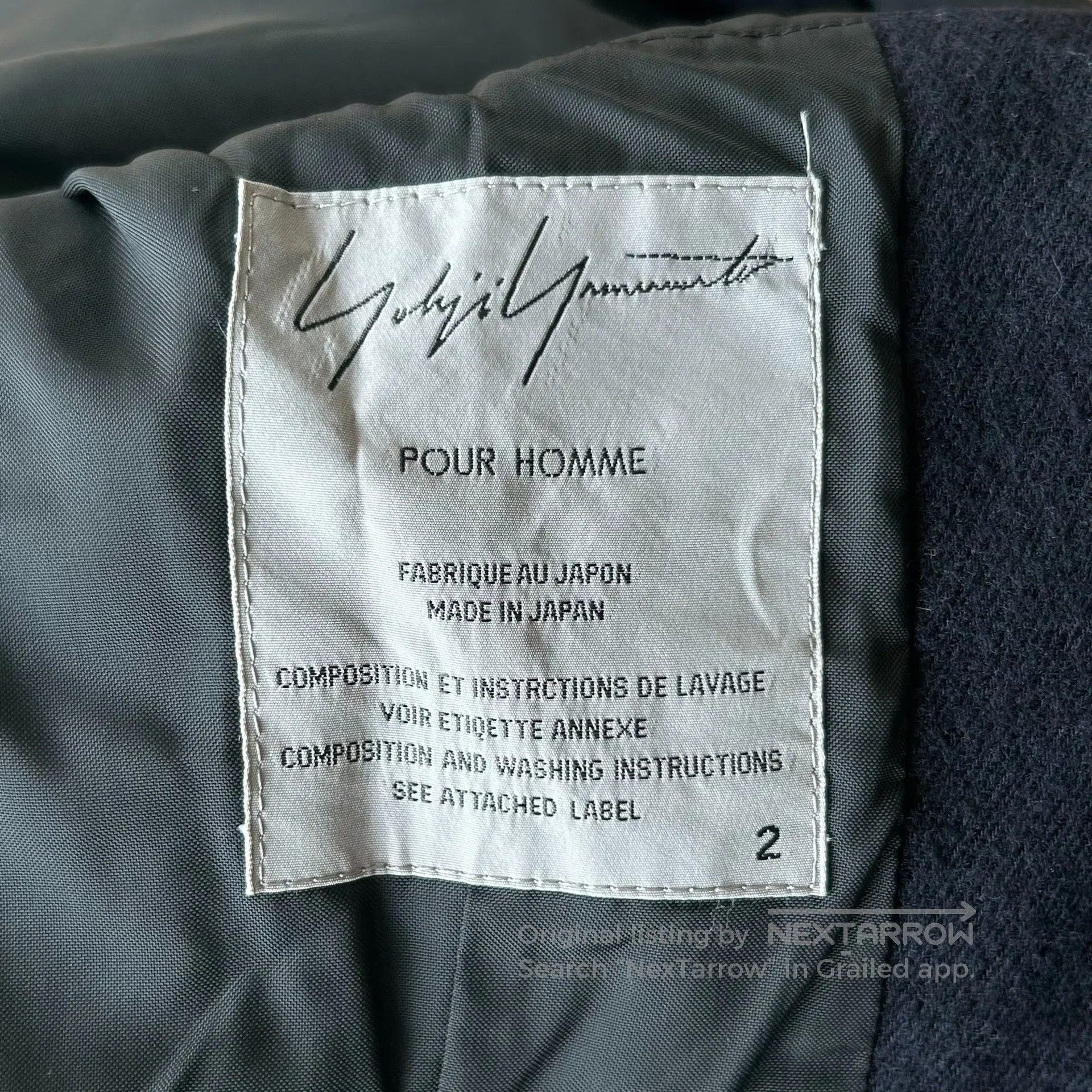 Yohji Yamamoto Yohji Yamamoto Tailored Wool Blend Coat. Size US M / EU 48-50 / 2 - 7 Thumbnail