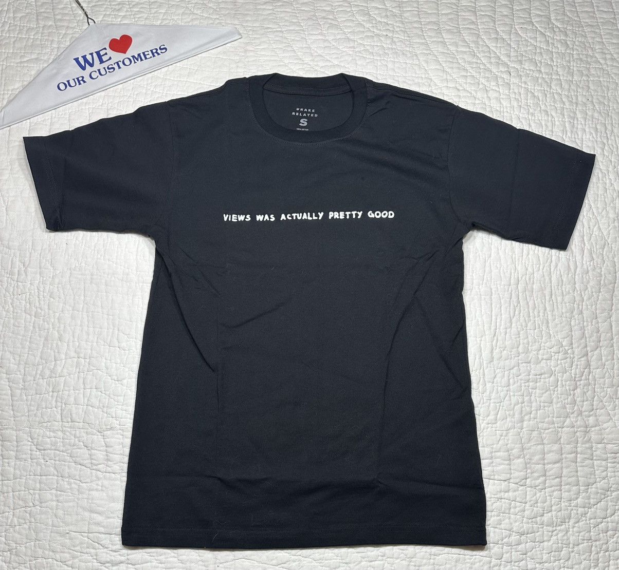 Drake × October's Very Own Drake “VIEWS WAS ACTUALLY PRETTY GOOD” Tee/ Small Size US S / EU 44-46 / 1 - 1 Thumbnail
