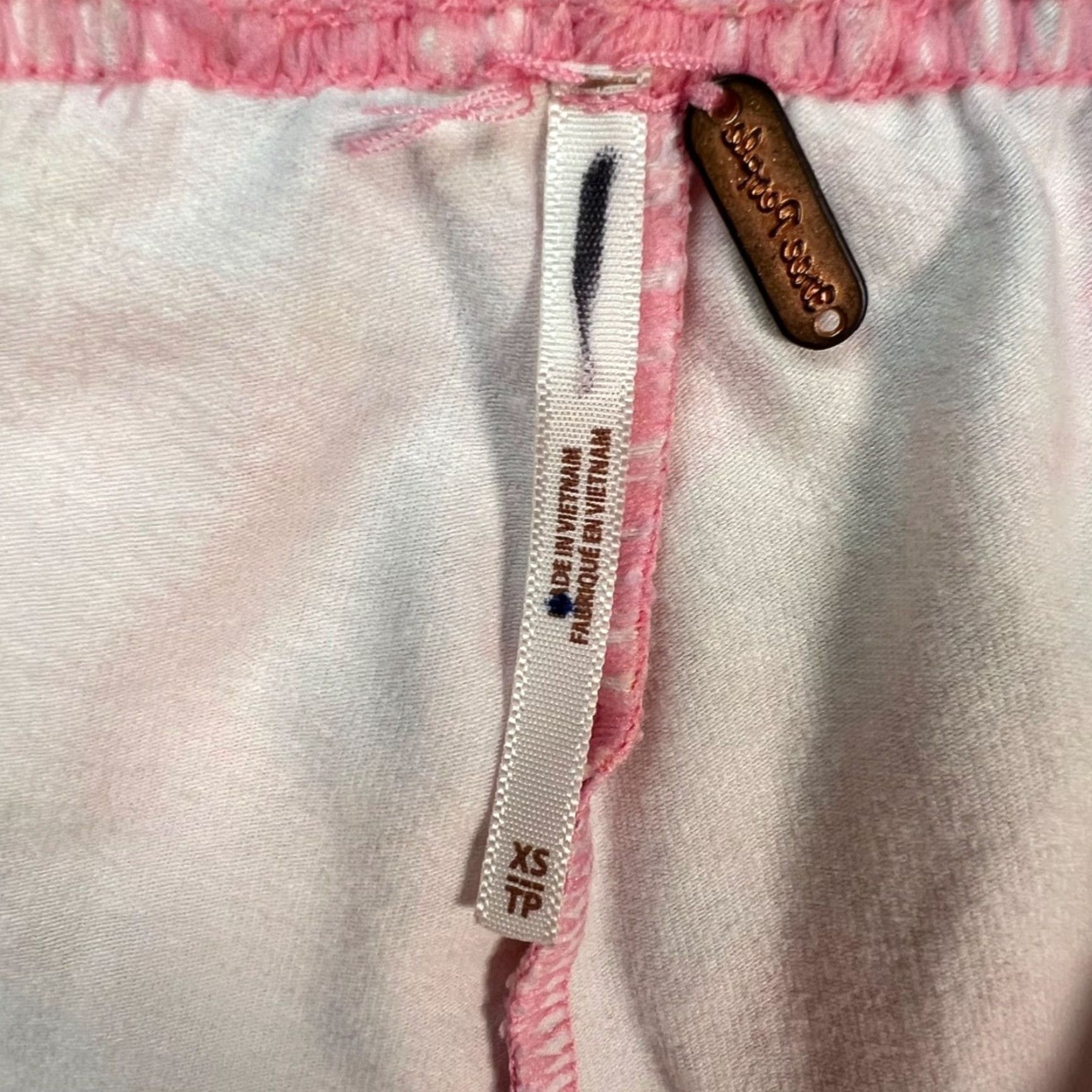 Aeropostale Aeropostale Shorts Biker Pink Floral Cotton Elastane Elastic Waist XS Womens Summer Inseam 6in High Rise Size 26" / US 2 / IT 38 - 3 Thumbnail