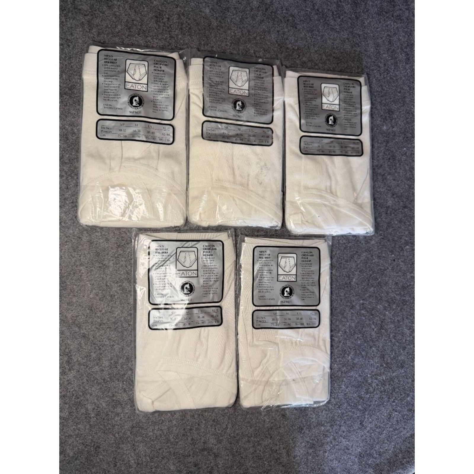 Eaton Eaton Vintage Men’s Briefs White Size Medium 5 Pack New Size 30 - 7 Thumbnail