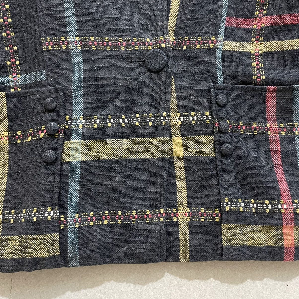Indigo × Japanese Brand × Vintage Rare Vintage Japanese Boro Shashiko Single Button Jacket Size US M / EU 48-50 / 2 - 14 Thumbnail