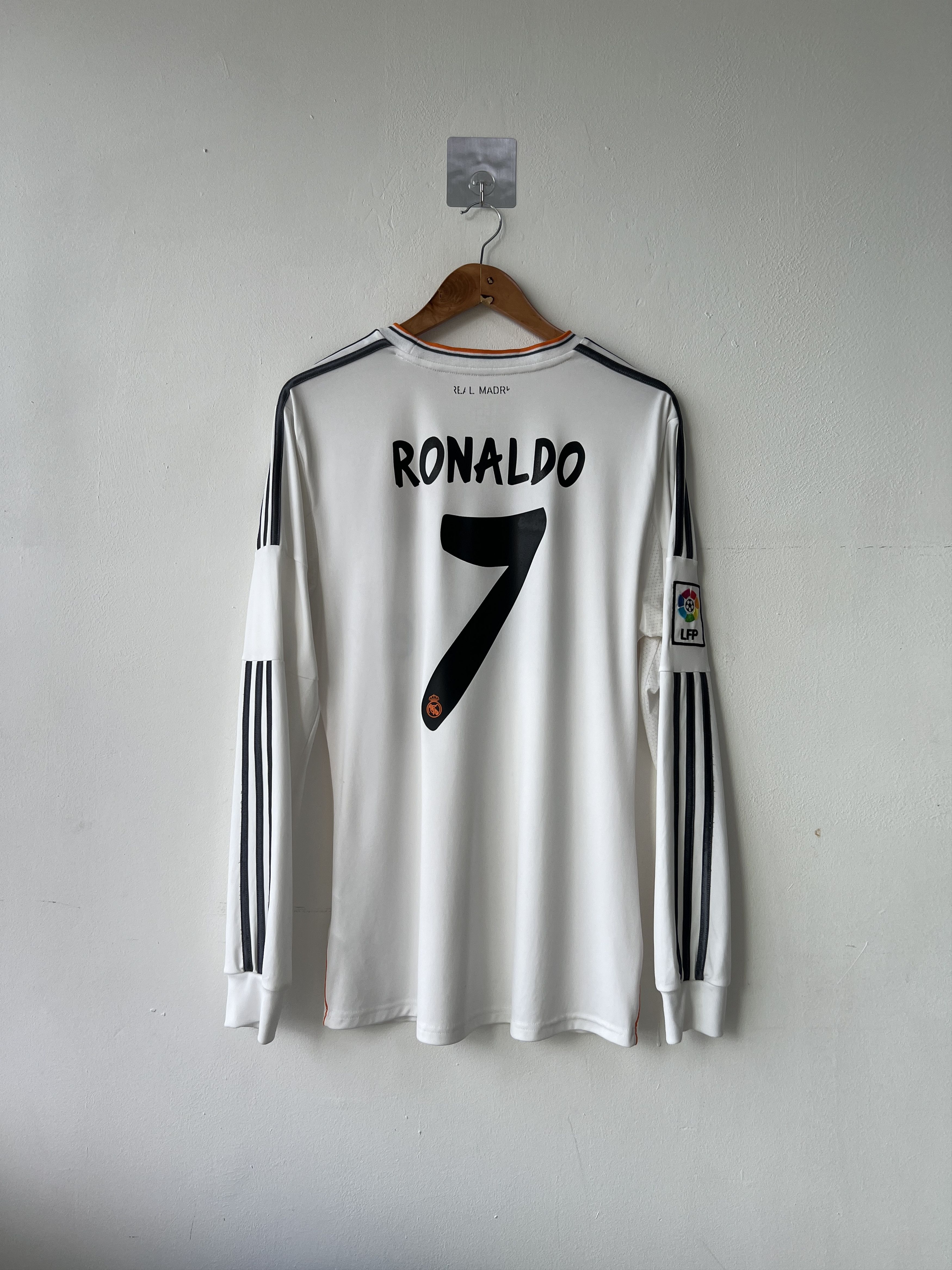(M) Real Madrid 2013-14 Home Long Sleeve Kit Ronaldo #7