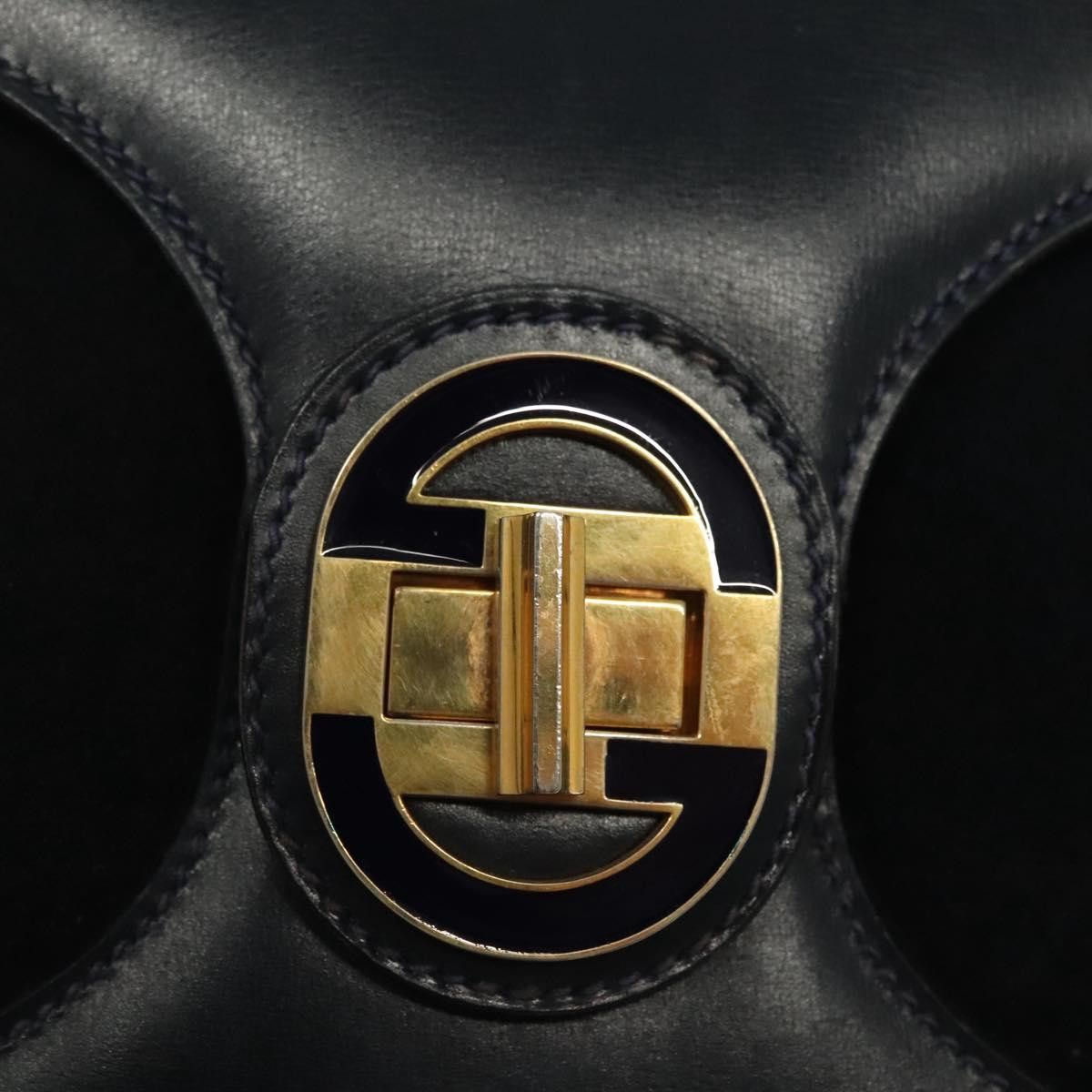 Gucci GUCCI Shoulder Bag Suede Navy Gold Size ONE SIZE - 14 Thumbnail
