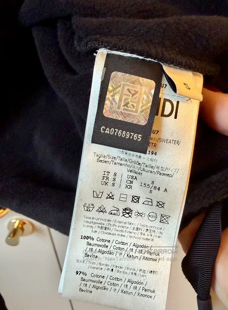 Fendi Fendi All Logo Black Relaxed Fit Hoodie Size S / US 4 / IT 40 - 2 Thumbnail