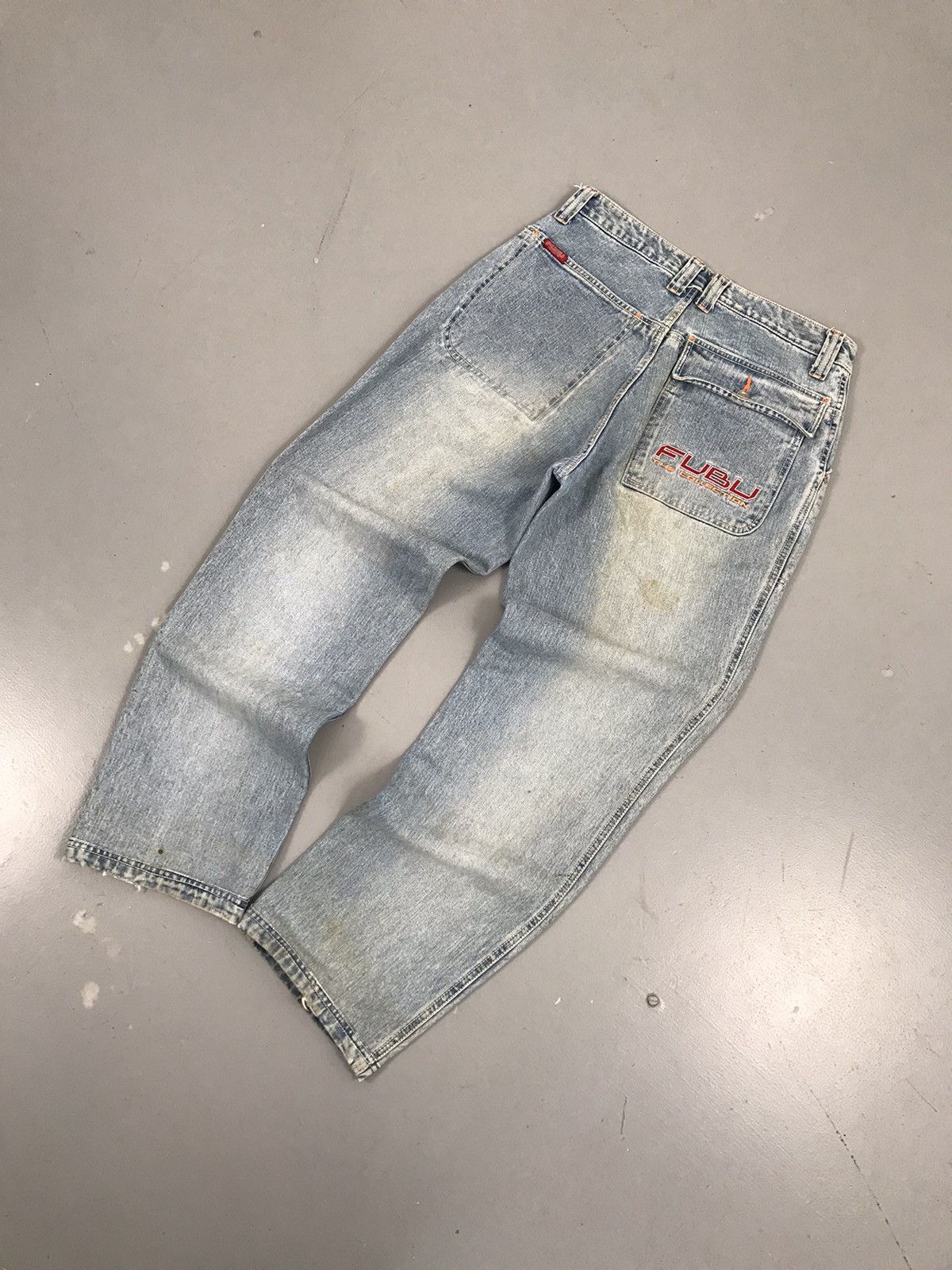 Fubu × Vintage Vintage Fubu SpellOut tapered fit denim Size US 31 - 2 Thumbnail