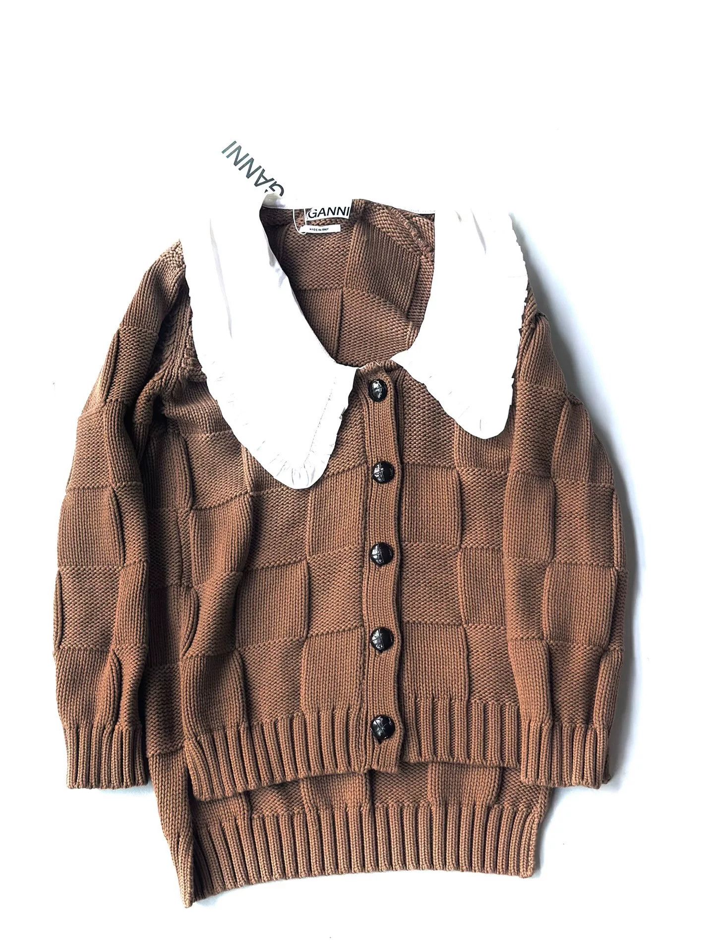 Ganni Ganni Women's Doll Collar Smiley Sweater Size XS / US 0-2 / IT 36-38 - 1 Thumbnail