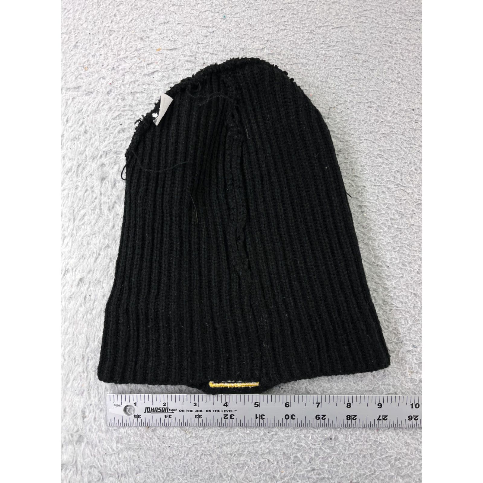 Vintage US Army Beanie Toque One Size Adult Black Yellow Knit 100% Acrylic Snow Ski Warm Size ONE SIZE - 5 Thumbnail