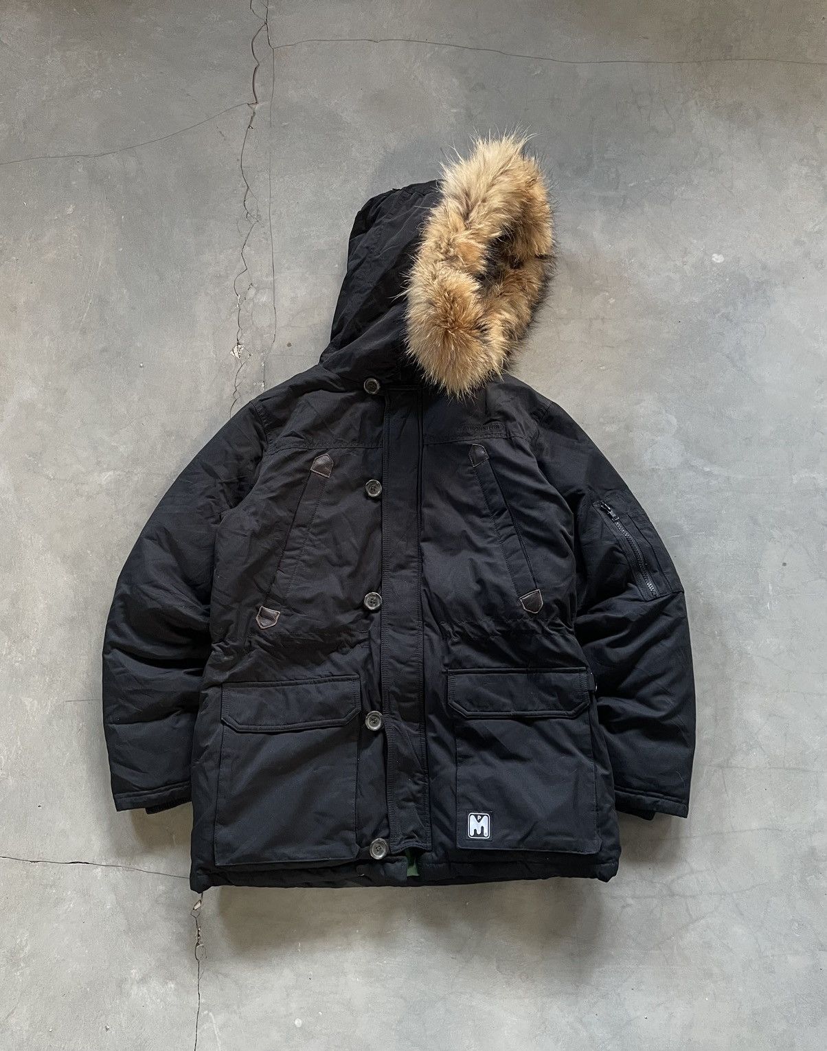 Japanese Brand 2000’s PlayMonsters - Fur Down Jacket Parkas Black Size US L / EU 52-54 / 3 - 1 Thumbnail