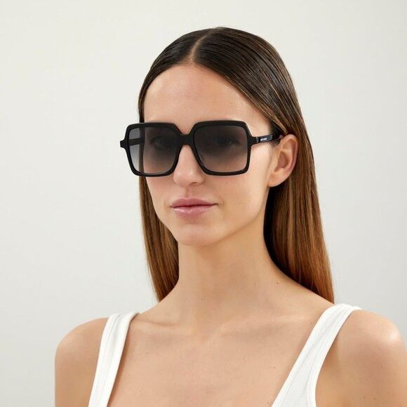 Saint Laurent Paris Saint Laurent SL174 001 Sunglasses Black Square Frame Size ONE SIZE - 1 Thumbnail