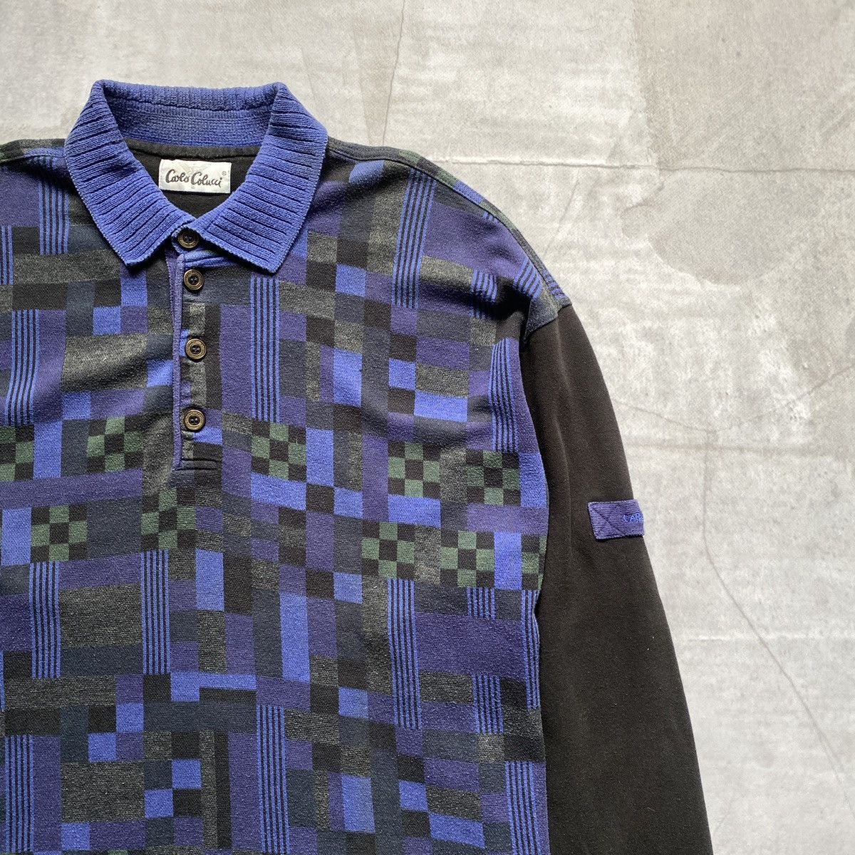 Carlo Colucci × Coogi × Tundra vintage Carlo Colucci Knit Sweater 90s 80s Coogi Style Rugby Size US XXL / EU 58 / 5 - 2 Thumbnail