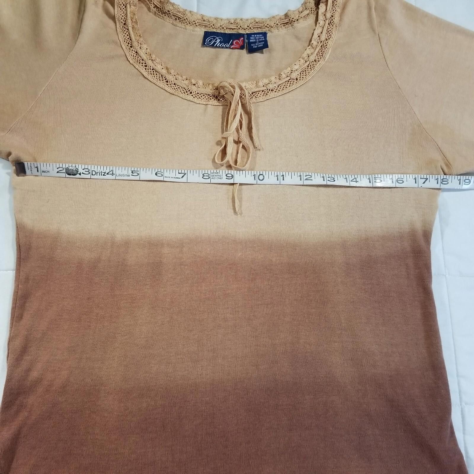 the POOL aoyama Phool Small Long Sleeve Gradient Beige to Pink Top Size S / US 4 / IT 40 - 8 Thumbnail