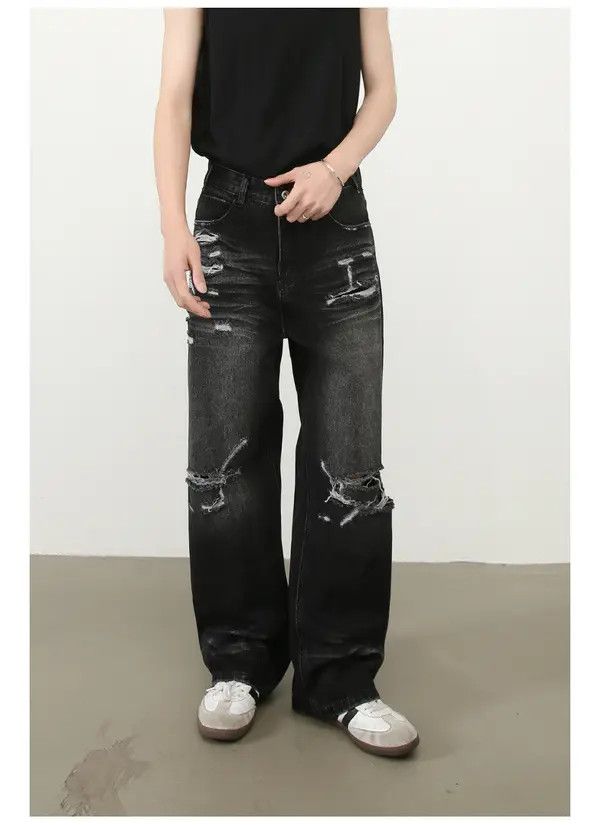 VIBE American retro high street washed ripped jeans Size US 32 / EU 48 - 7 Thumbnail
