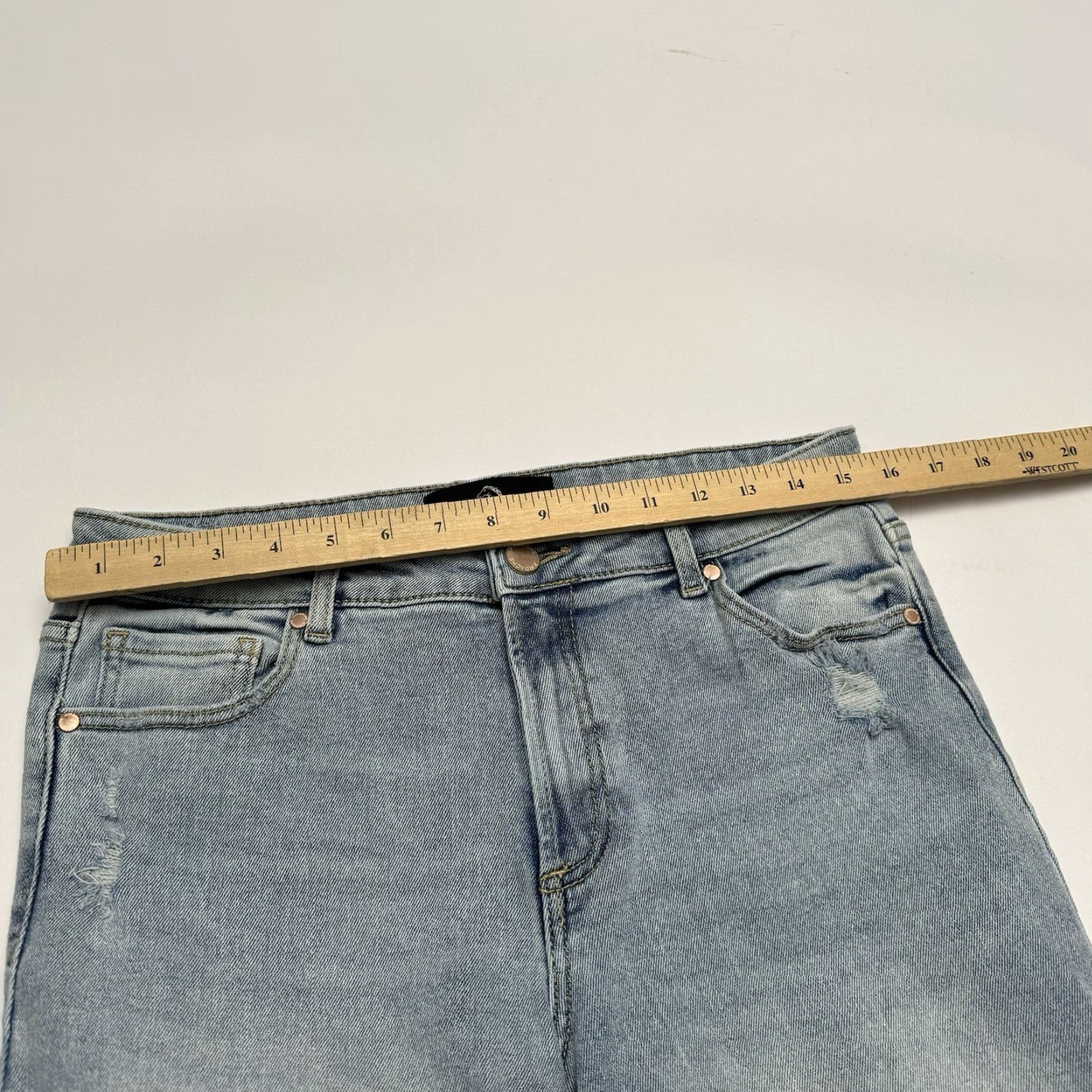 Jordache VINTAGE Jordache Jeans Women 90s Distressed Denim Blue Regular 28" Inseam Size 10 EUC Size 32" / US 10 / IT 46 - 6 Thumbnail