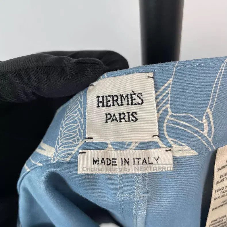 Hermes Hermes 24SS Blue Spiral Print Skirt Size 42" / US 20 - 5 Thumbnail