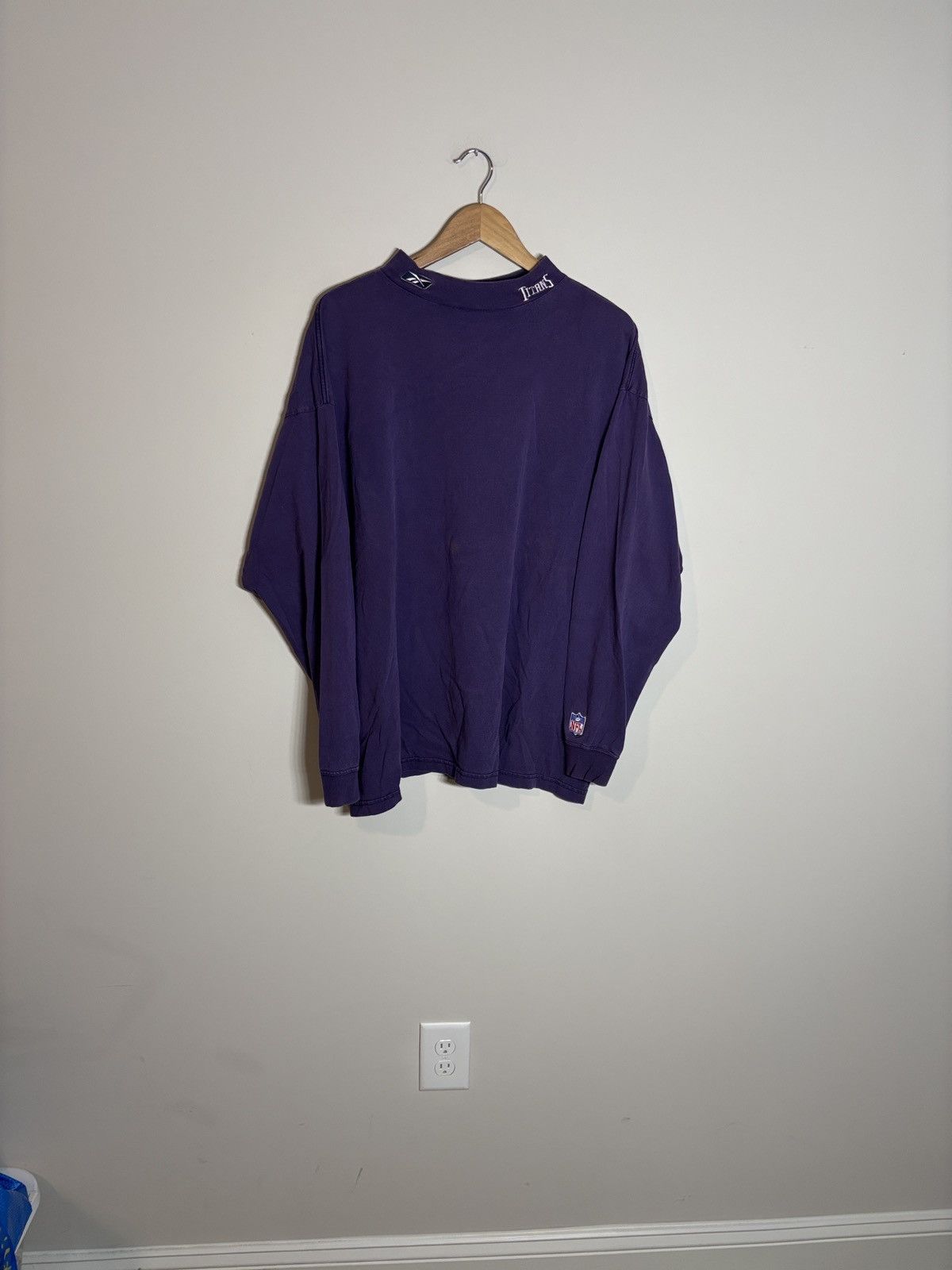 Reebok Vintage Reebok NFL Tennessee Titans Mock Neck Shirt XXL USA Size US XXL / EU 58 / 5 - 1 Thumbnail