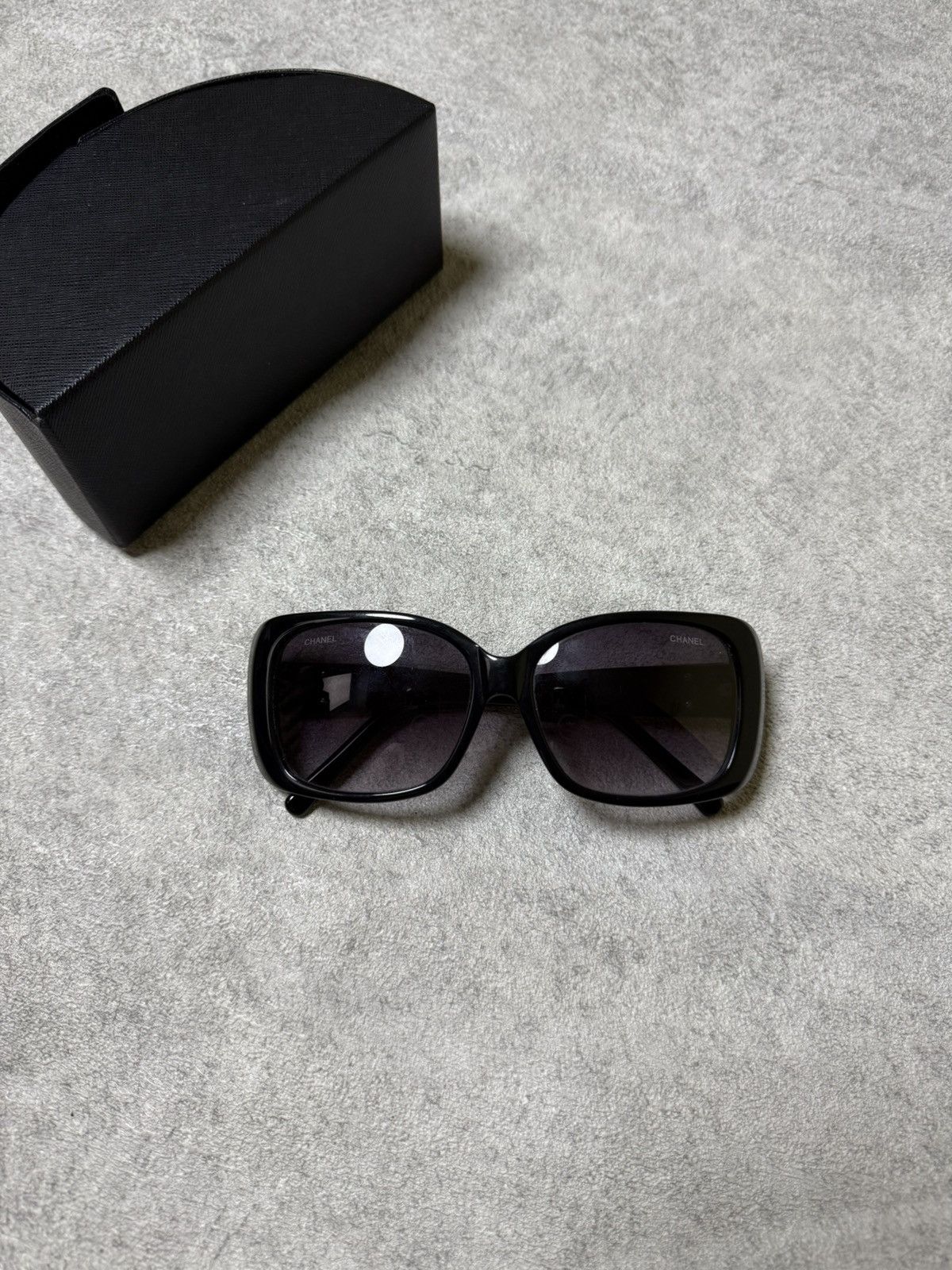 Chanel Vintage Black Sunglasses Glasses Chanel Big Skull Pinterest Size ONE SIZE - 2 Thumbnail