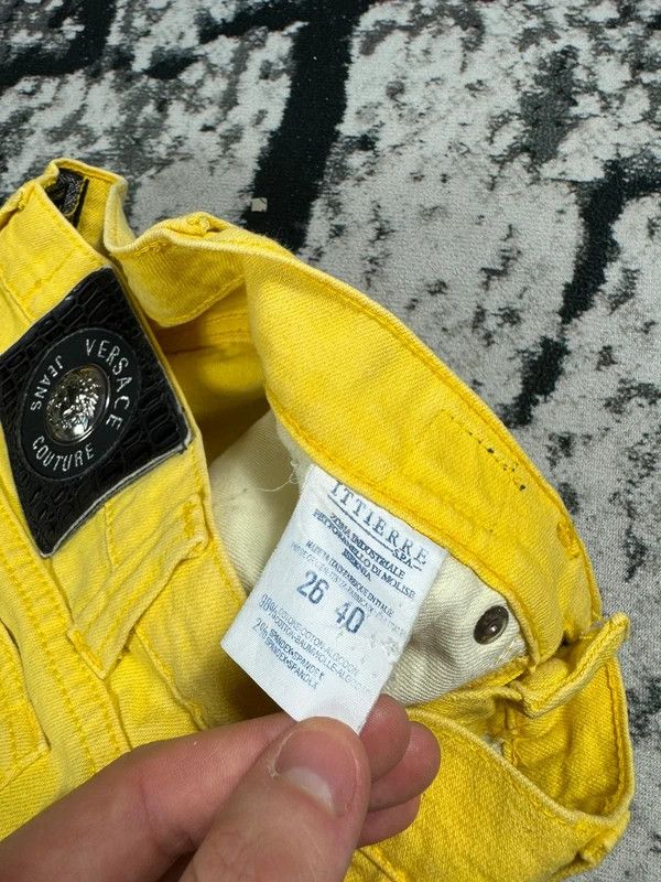 Versace Vintage Versace jeans pants yellow medusa logo S Size 26" / US 2 / IT 38 - 5 Thumbnail