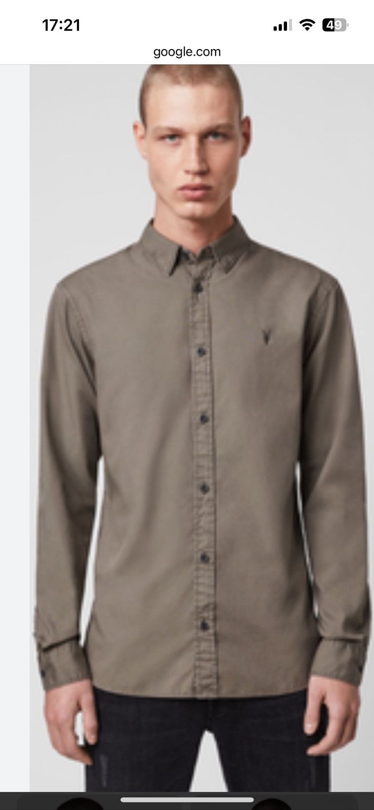 Allsaints Allsaints new grey up button shirt Size US S / EU 44-46 / 1 - 2 Thumbnail