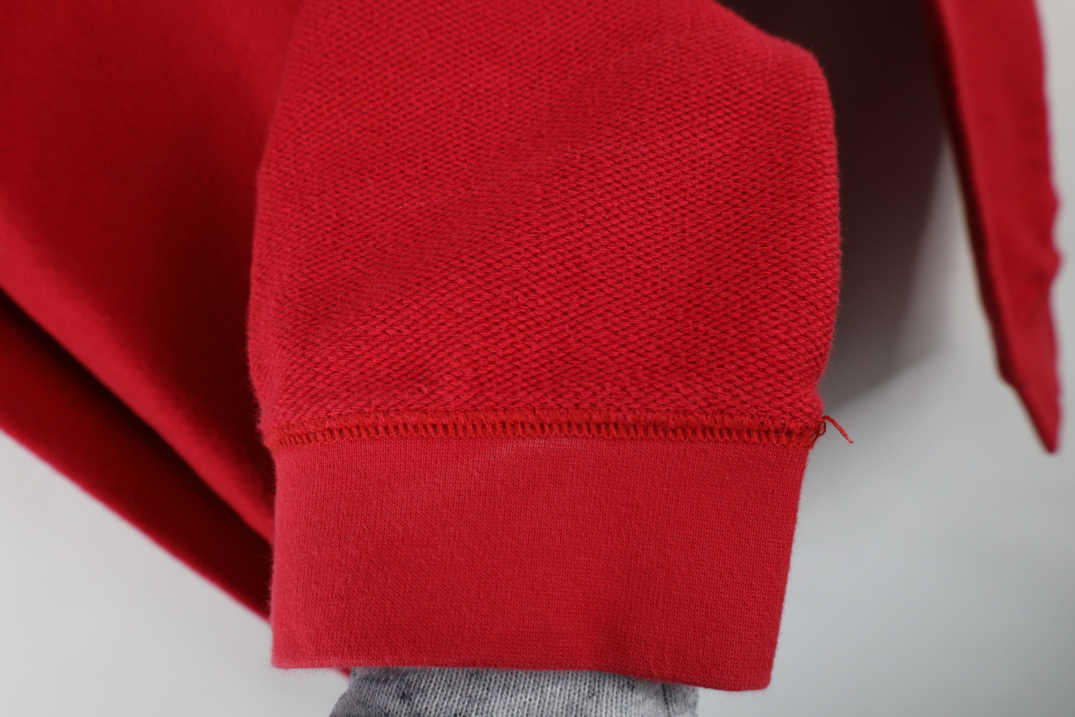 Lands' End × Vintage Vintage 90s Lands End Cotton Weave Crewneck Sweater Red Size L / US 10 / IT 46 - 7 Thumbnail
