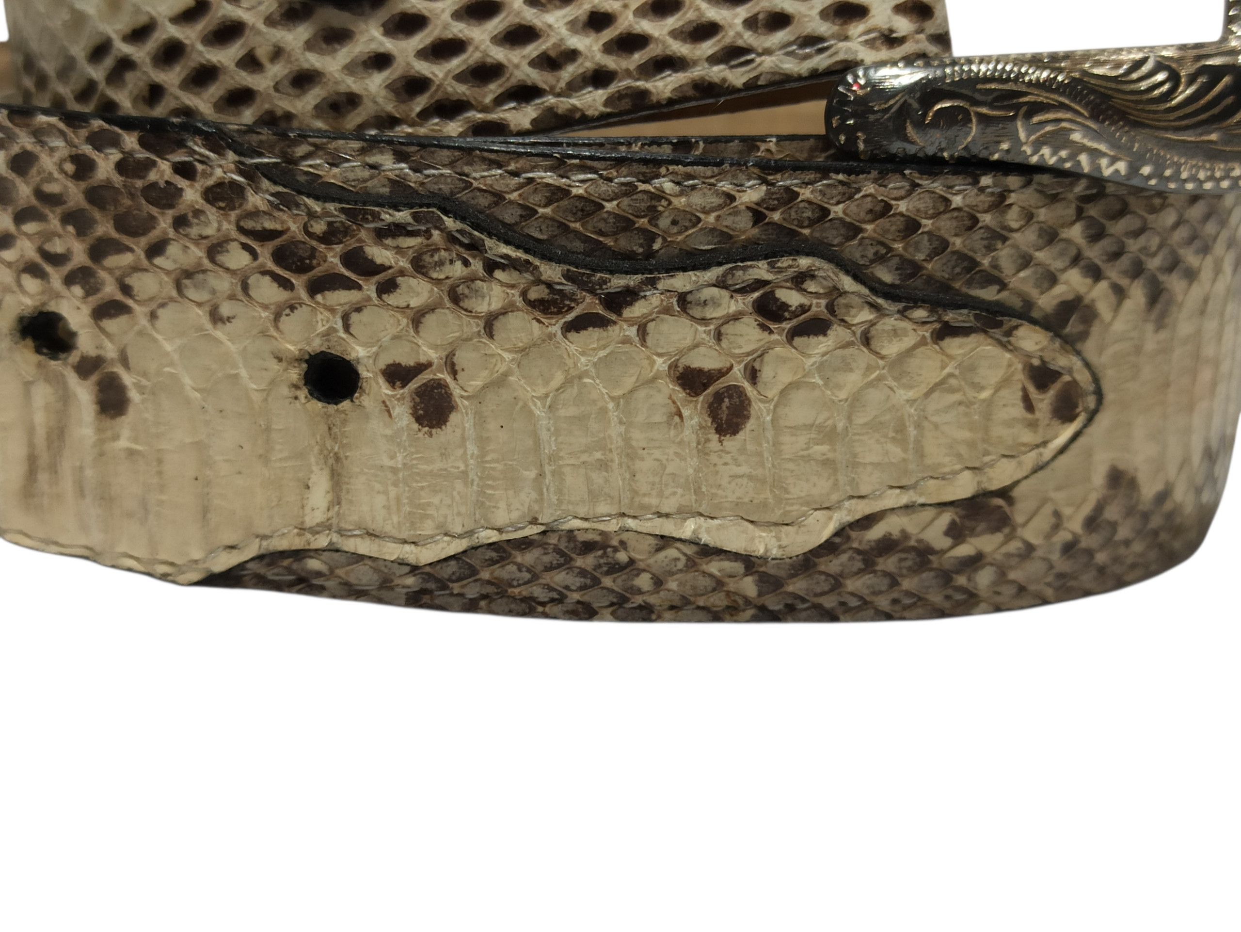 Leather Vintage Python Snakeskin Western Belt 90s Size ONE SIZE - 2 Thumbnail
