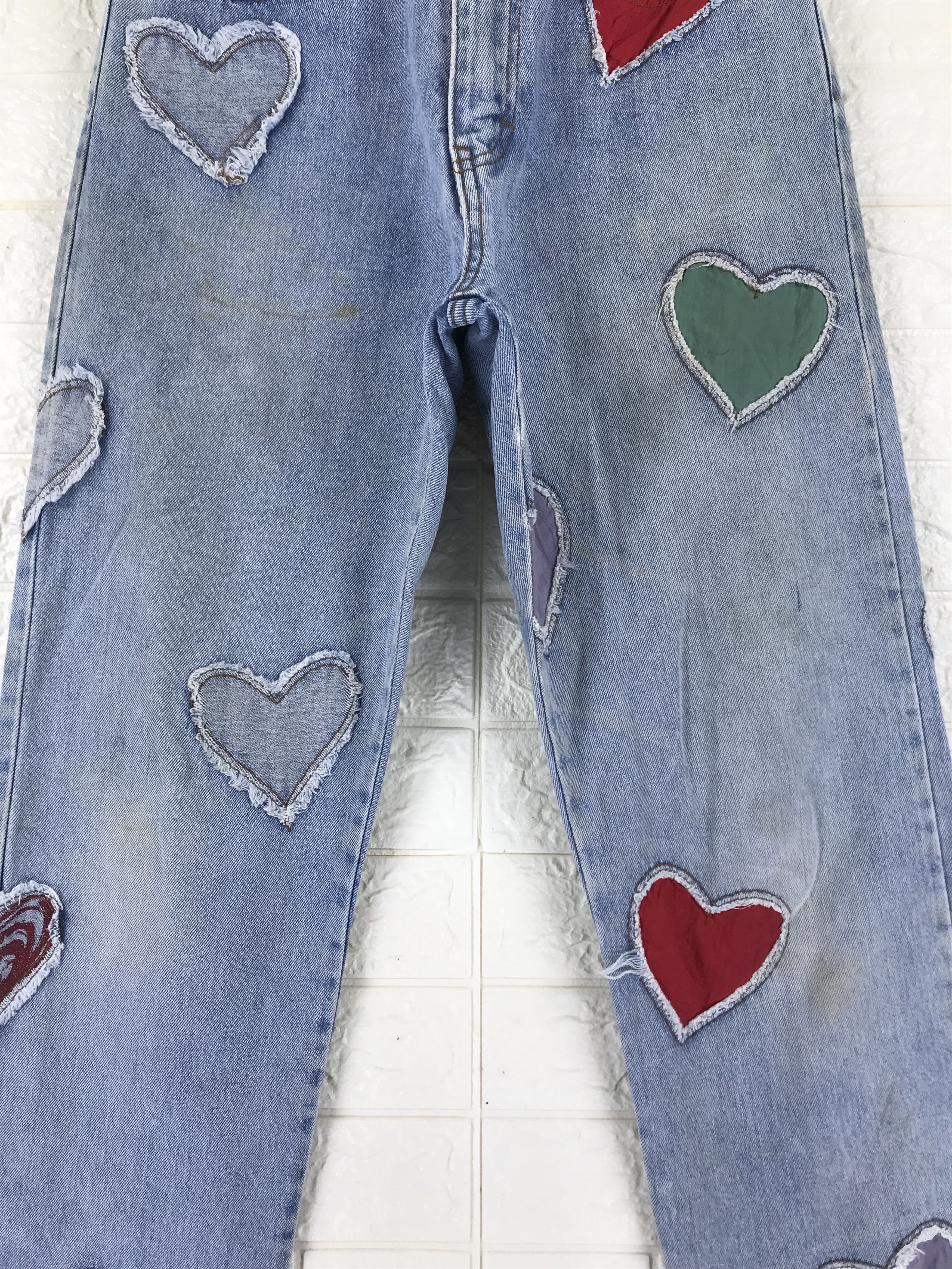 Japanese Brand RNA Inc Love Patched Jeans Size 27" / US 4 / IT 40 - 3 Thumbnail
