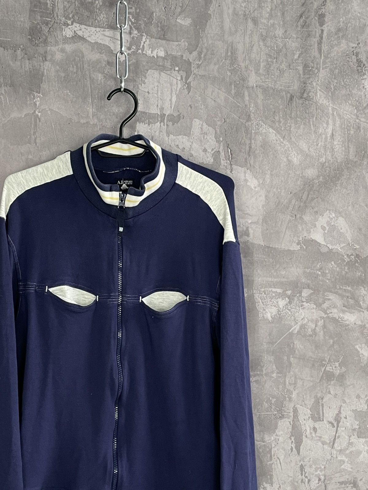 Armani Armani Vintage Y2K Zip Up Glam Sweatshirt Size US XL / EU 56 / 4 - 4 Thumbnail