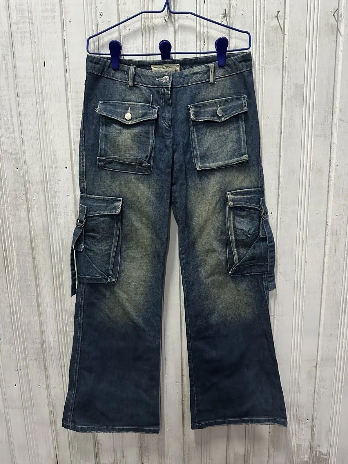 Marc by Marc Jacobs SICKS💥VINTAGE MARC JACOB JAPAN WIDE LEGS BONDAGE DENIM PANTS Size US 30 / EU 46 - 1 Thumbnail