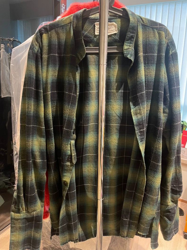 Greg Lauren greg lauren Green checkered shirt 2506-Nextarrow Size US XS / EU 42 / 0 - 1 Thumbnail