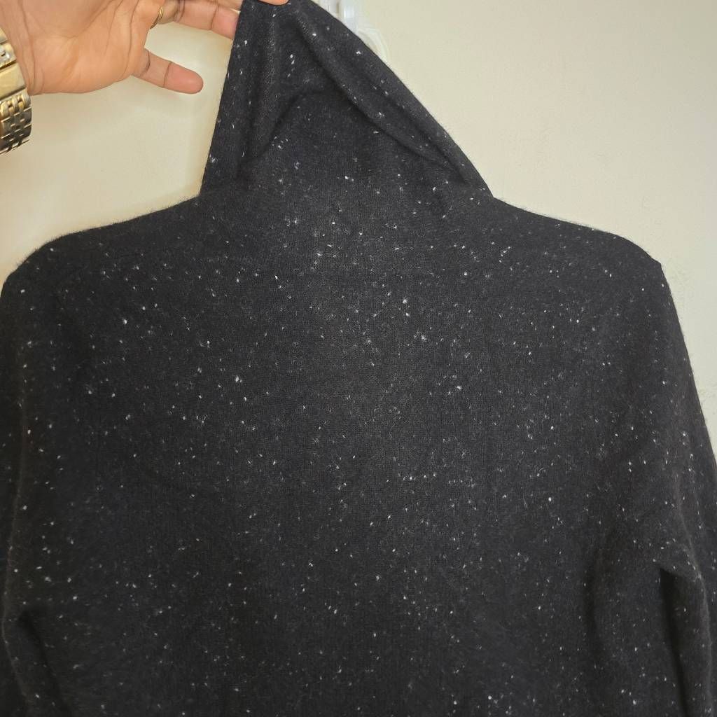 Bloomingdale's C by Bloomingdale’s 100% Cashmere Cardigan Black Open Front Size S / US 4 / IT 40 - 5 Thumbnail